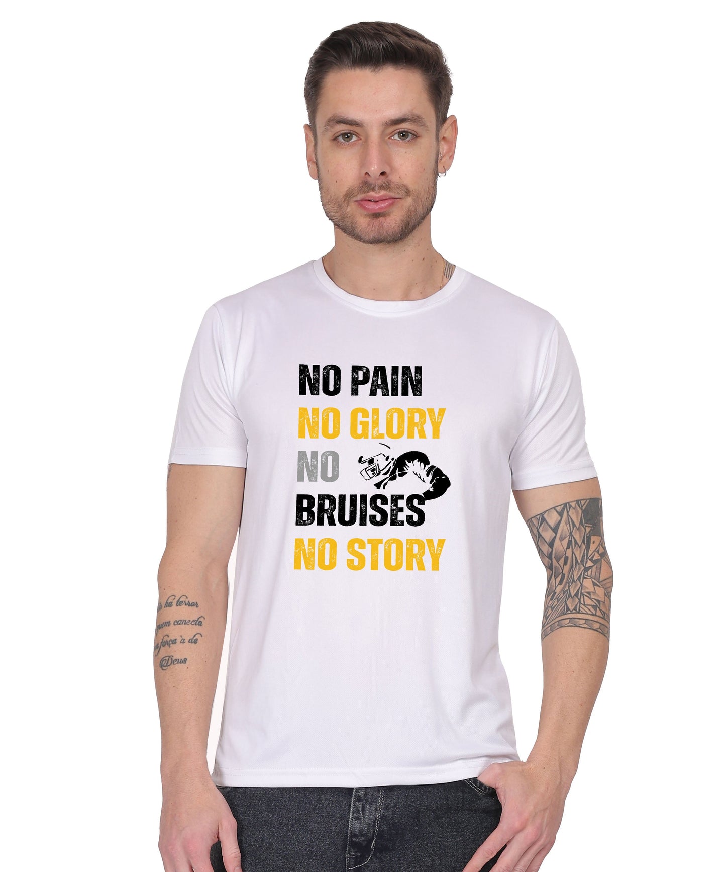 No Pain No Glory Soccer T-Shirt, Red, Short Sleeve Graphic Design, Athletic Casual Wear