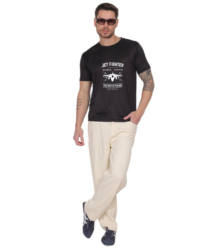 Jet Fighter Graphic T-Shirt, Maximum Altitude Design, Short Sleeve, Casual Wear