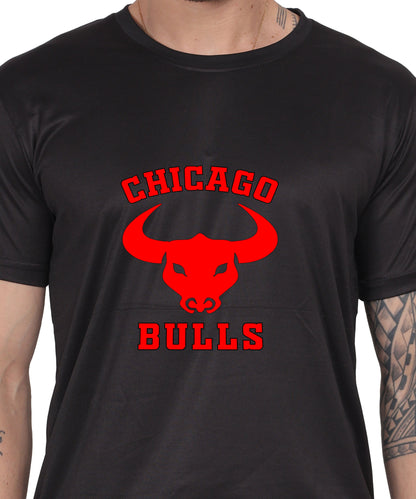 Chicago Bulls NBA Basketball Team Logo T-Shirt, Cotton, Short Sleeve, Regular Fit