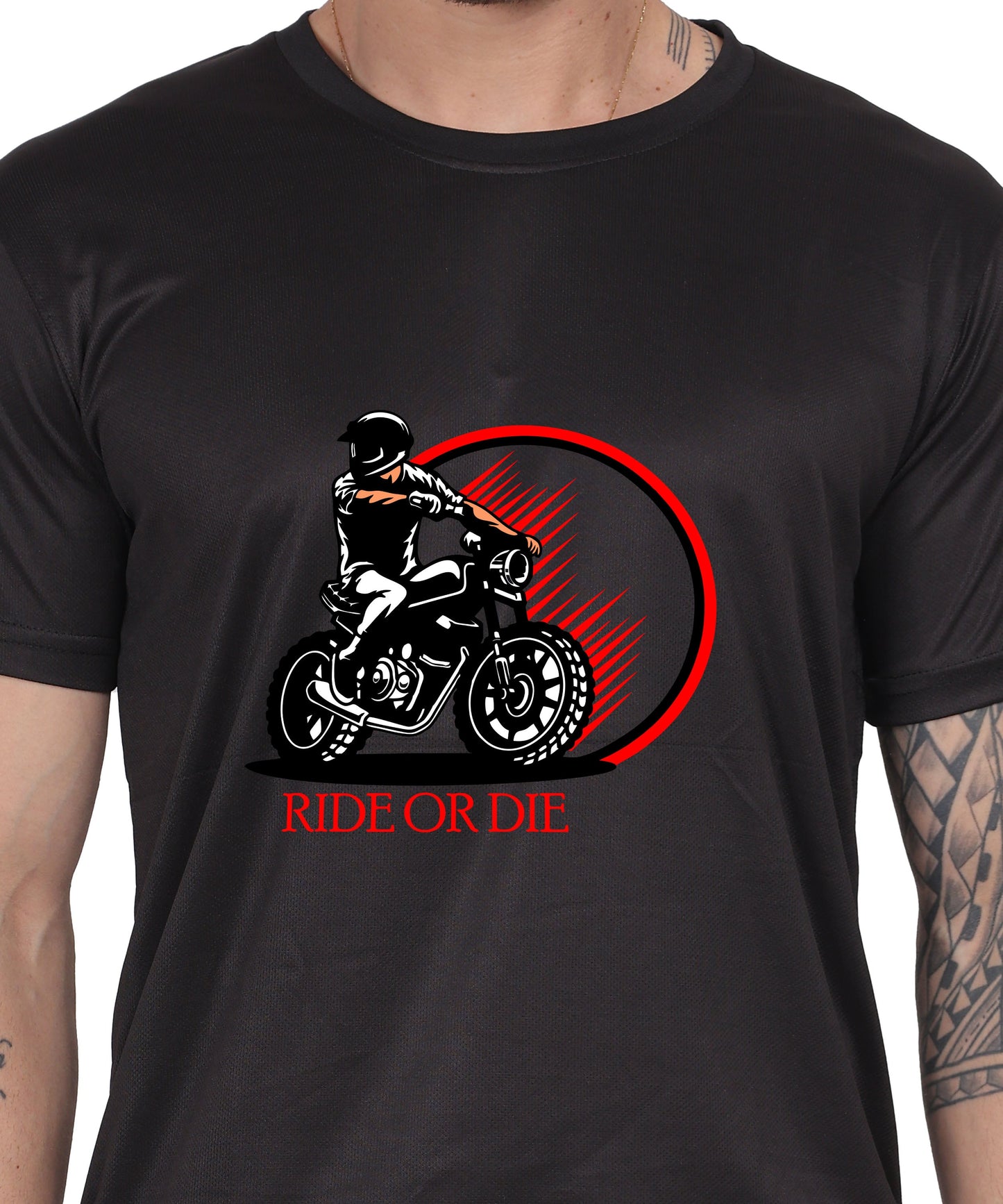 Ride or Die Motorcycle Graphic T-Shirt, Cotton, Short Sleeve, Regular Fit