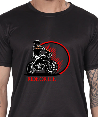 Ride or Die Motorcycle Graphic T-Shirt, Cotton, Short Sleeve, Regular Fit