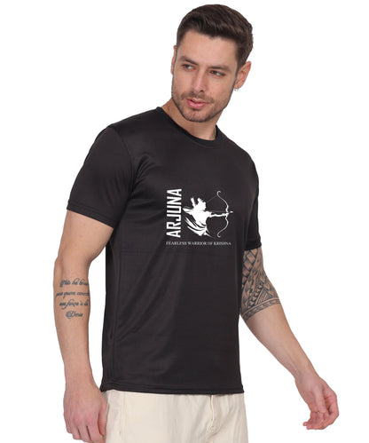 Arjuna Warrior of Krishna Graphic T-Shirt, Cotton, Short Sleeve, Round Neck