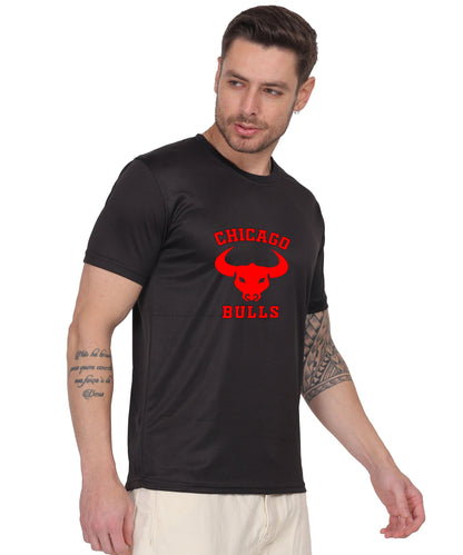 Chicago Bulls NBA Basketball Team Logo T-Shirt, Cotton, Short Sleeve, Regular Fit