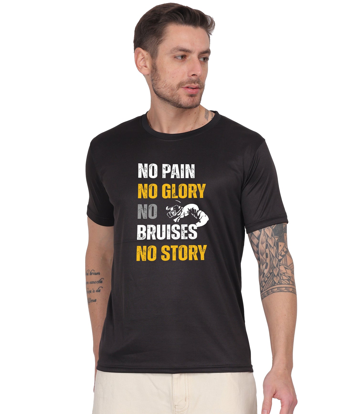No Pain No Glory Soccer T-Shirt, Red, Short Sleeve Graphic Design, Athletic Casual Wear
