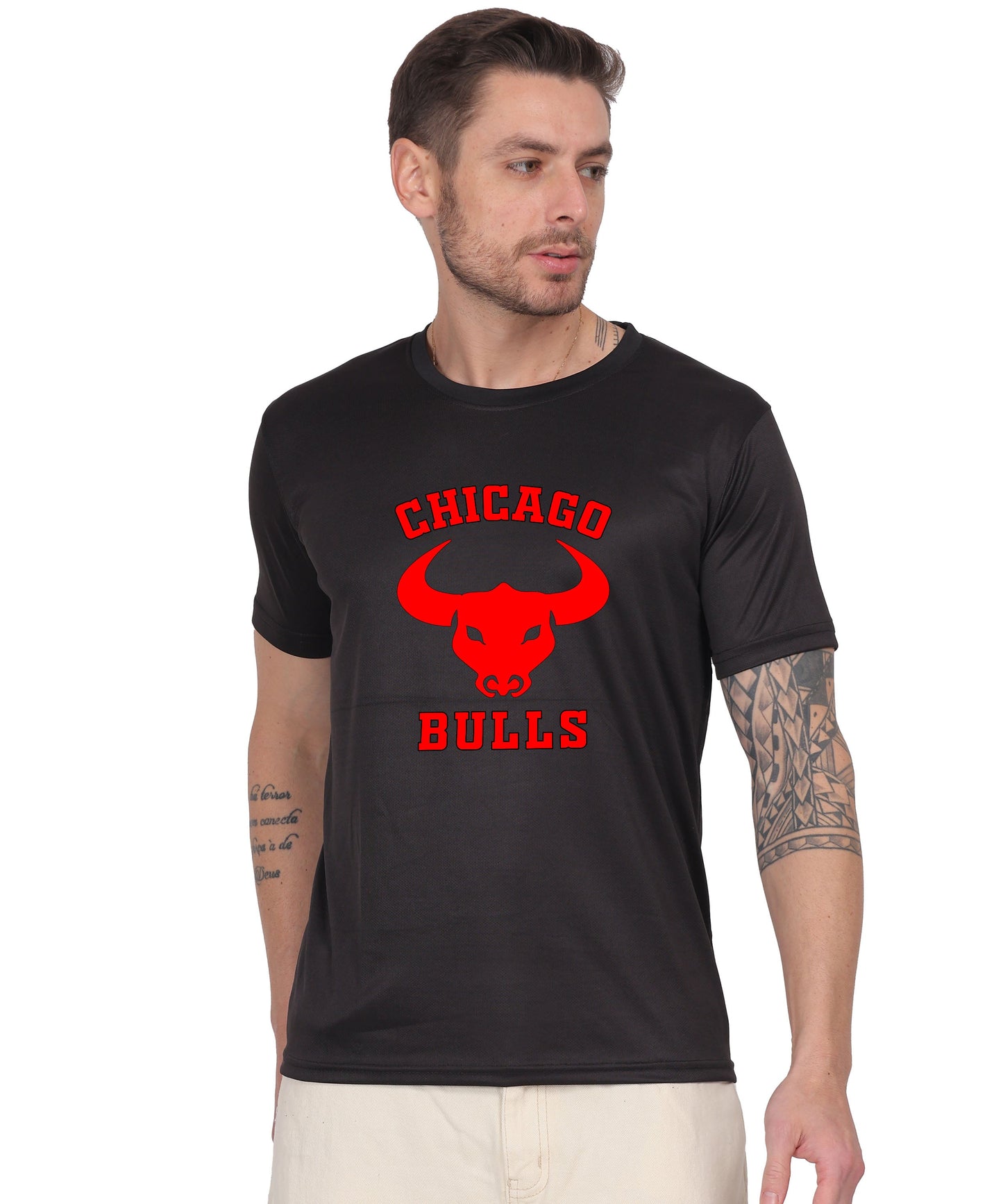Chicago Bulls NBA Basketball Team Logo T-Shirt, Cotton, Short Sleeve, Regular Fit