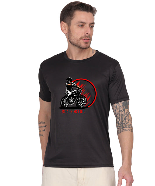 Ride or Die Motorcycle Graphic T-Shirt, Cotton, Short Sleeve, Regular Fit