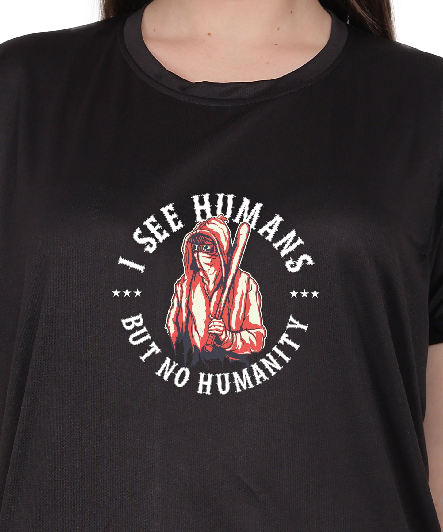 Generic Military Quote Graphic T-Shirt, Black Cotton, Short Sleeve, Crew Neck, Regular Fit