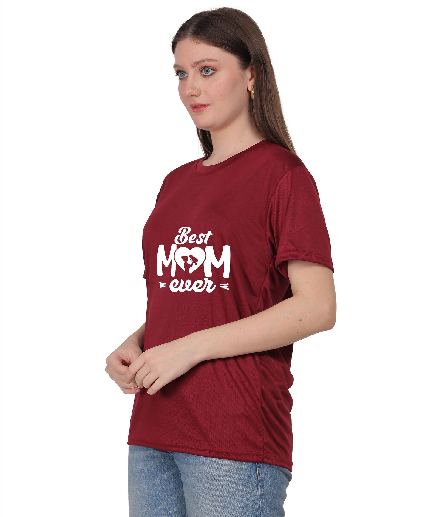 Best Mom Ever Graphic T-Shirt, Black Cotton, Round Neck, Short Sleeve, Regular Fit
