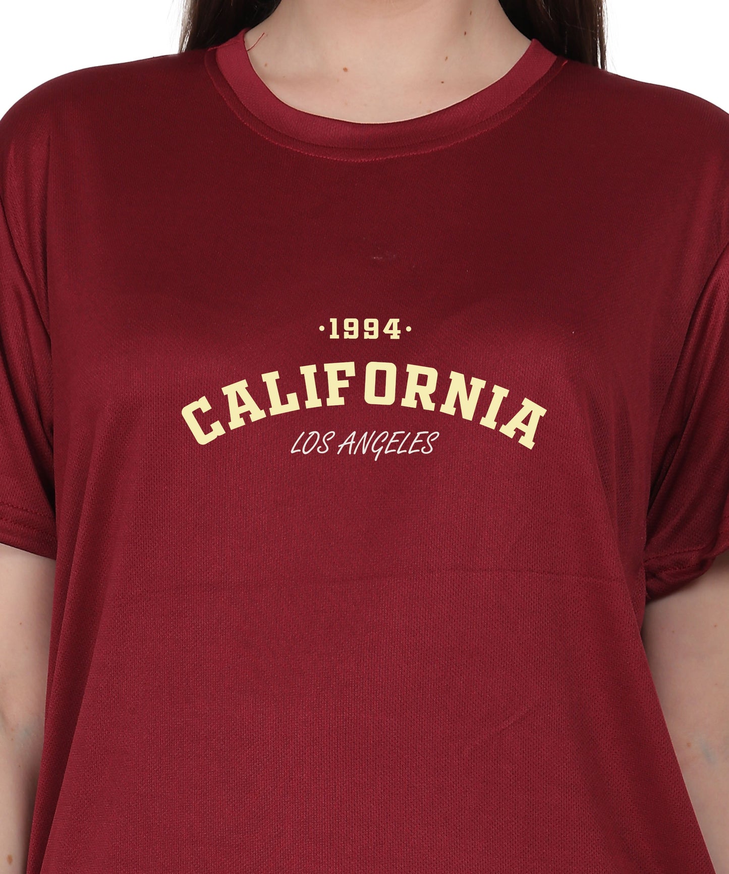California Los Angeles 1984 Graphic Print T-Shirt, Cotton, Round Neck, Short Sleeve, Regular Fit