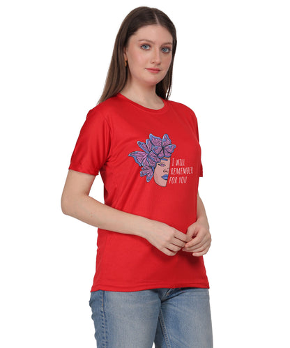 I Will Remember For You Butterfly Design T-Shirt, Black Cotton Blend, Short Sleeve Graphic Tee