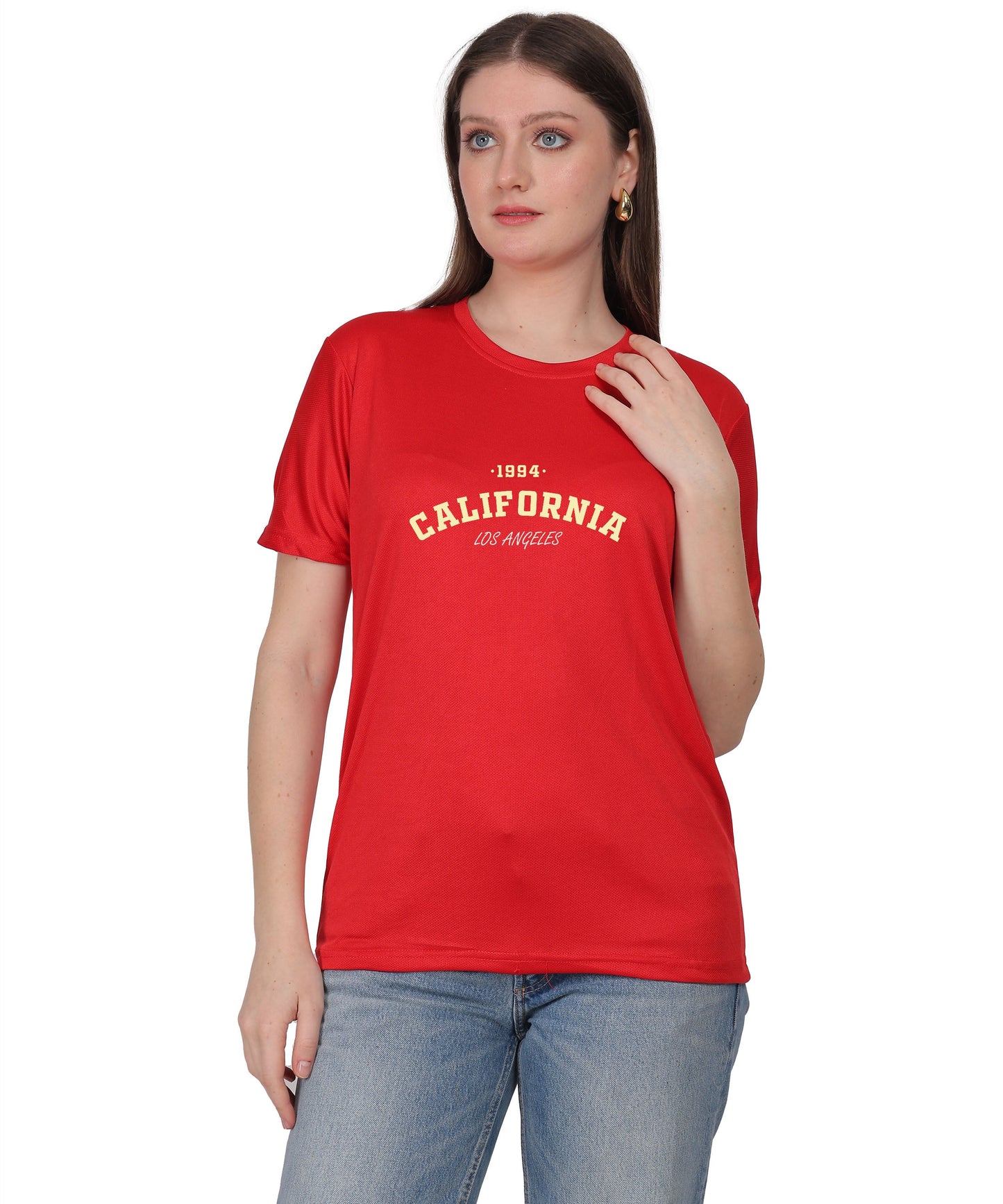 California Los Angeles 1984 Graphic Print T-Shirt, Cotton, Round Neck, Short Sleeve, Regular Fit