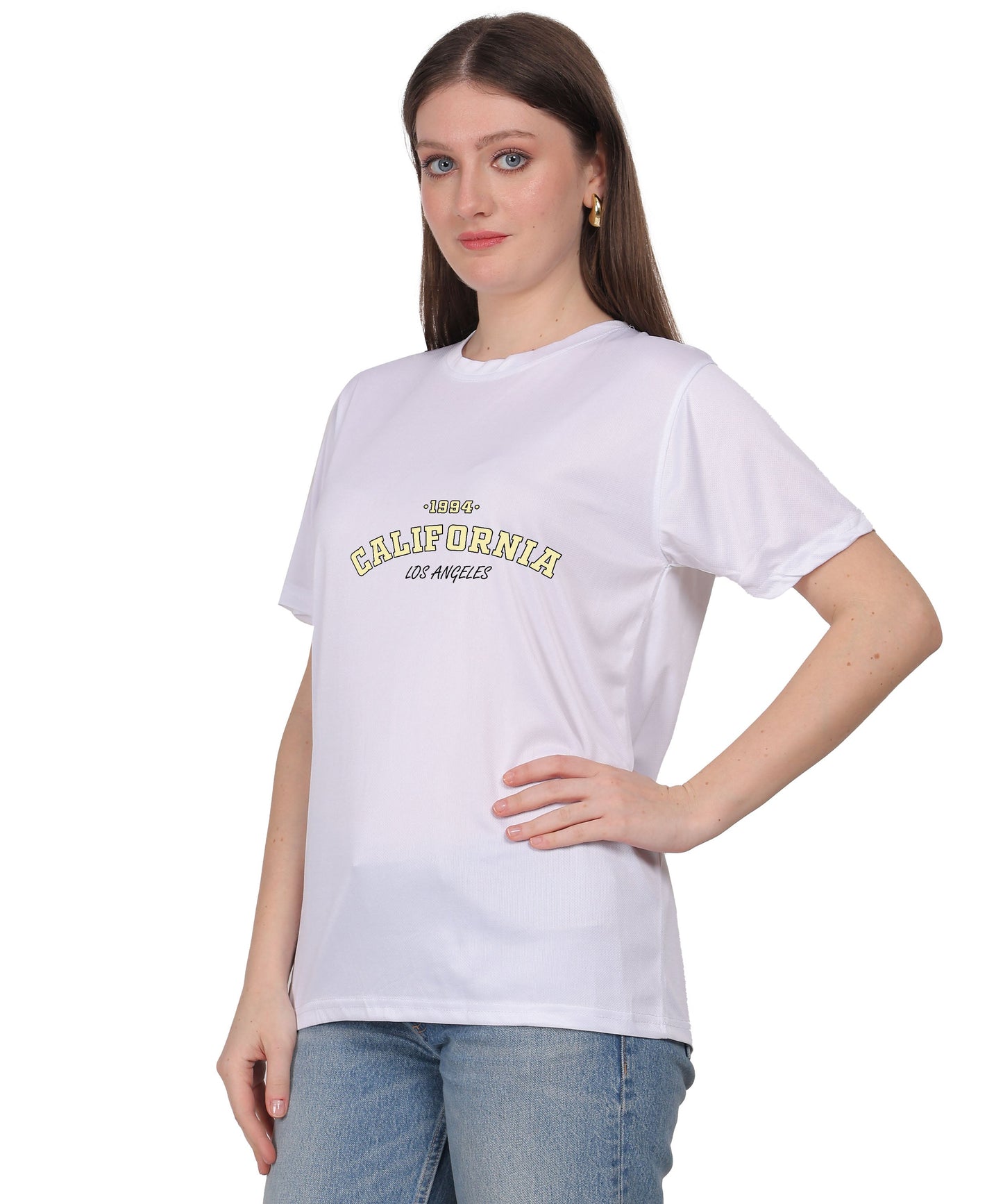 California Los Angeles 1984 Graphic Print T-Shirt, Cotton, Round Neck, Short Sleeve, Regular Fit