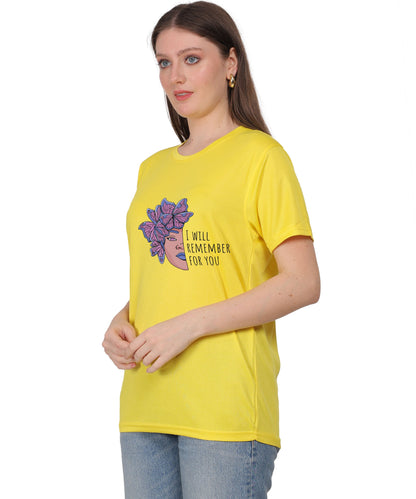 I Will Remember For You Butterfly Design T-Shirt, Black Cotton Blend, Short Sleeve Graphic Tee