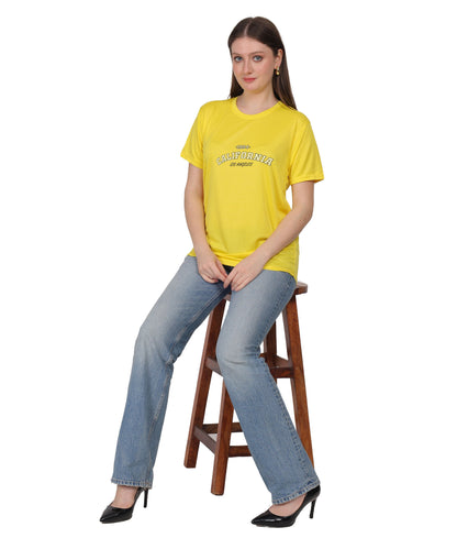 California Los Angeles 1984 Graphic Print T-Shirt, Cotton, Round Neck, Short Sleeve, Regular Fit