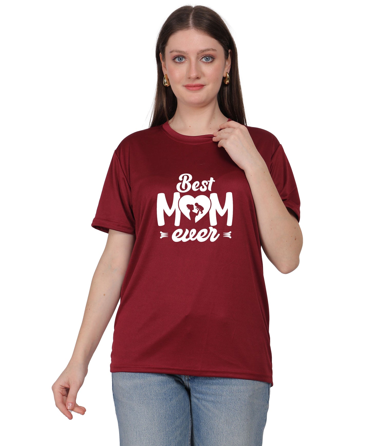 Best Mom Ever Graphic T-Shirt, Black Cotton, Round Neck, Short Sleeve, Regular Fit