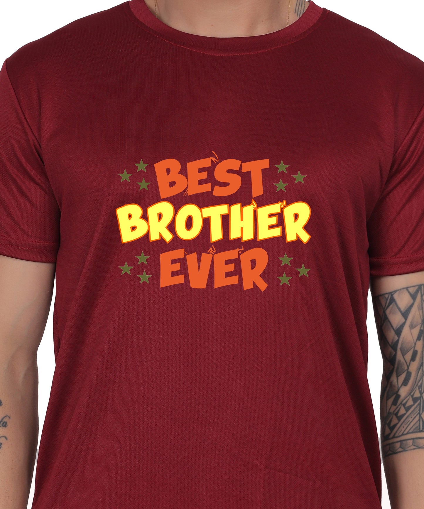 Best Brother Ever Graphic T-Shirt, Black Cotton, Crew Neck