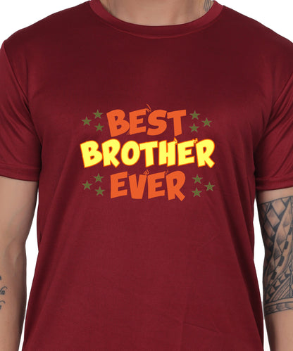 Best Brother Ever Graphic T-Shirt, Black Cotton, Crew Neck
