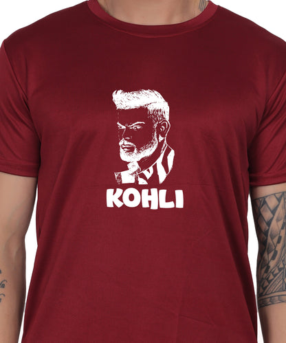 Generic Men's Graphic Print Cotton T-Shirt, Black, Short Sleeve, Crew Neck, Regular Fit