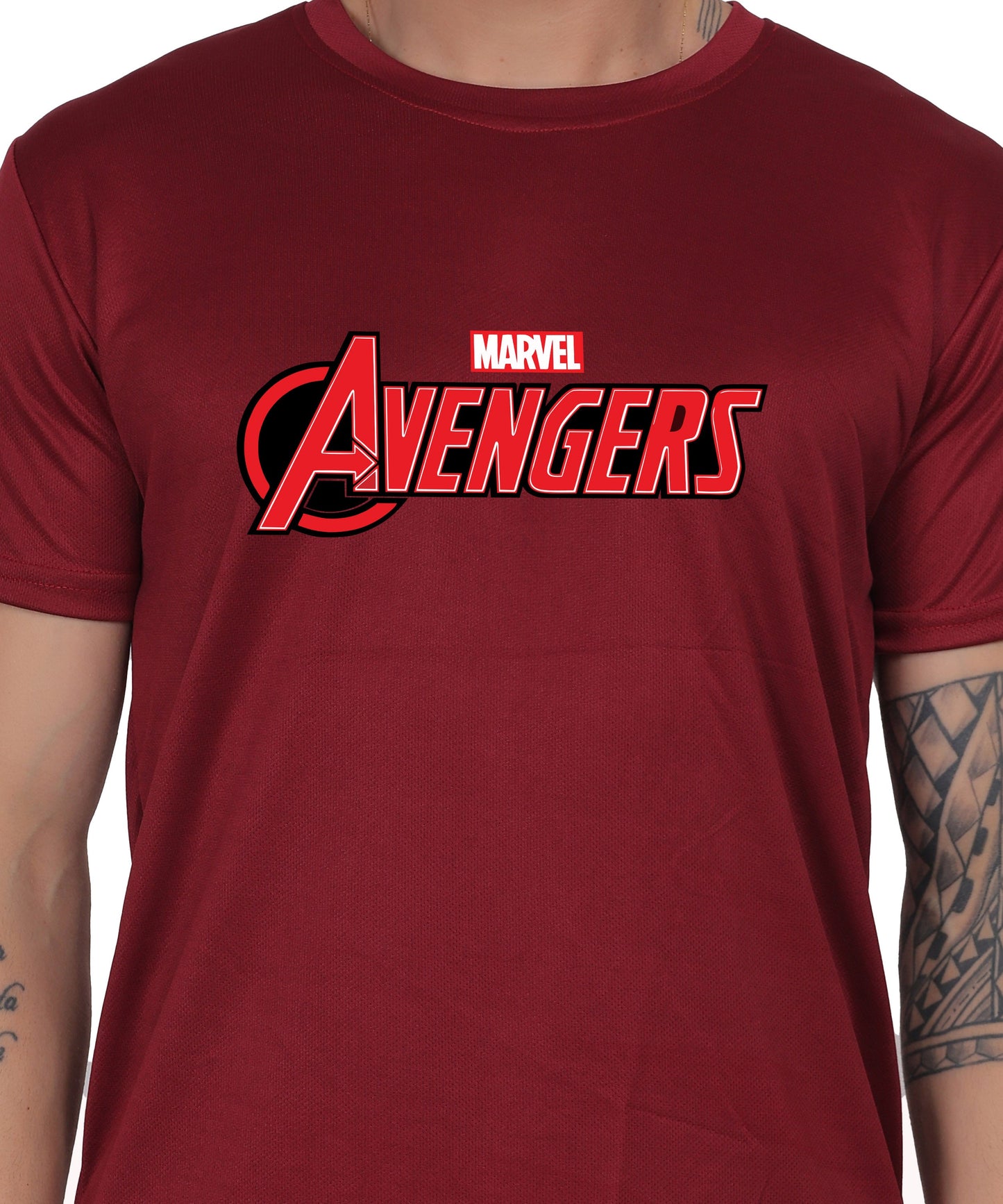 Avengers Graphic Print Cotton T-Shirt, Black, Round Neck, Short Sleeve, Casual Wear