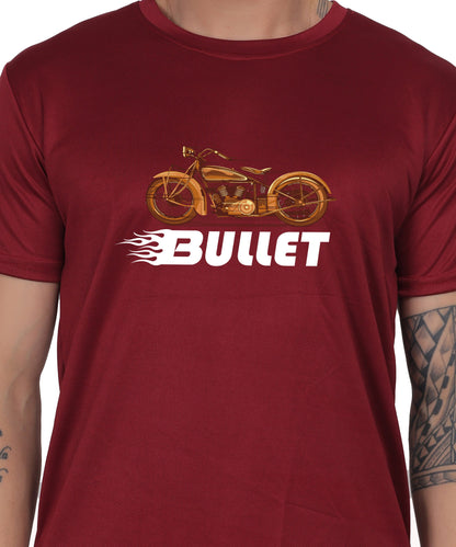 Religious Graphic T-Shirt, Cotton Blend, Short Sleeve Crew Neck, Bullet Design