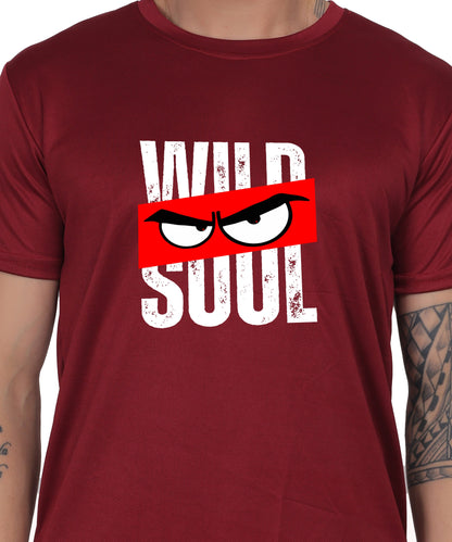 Graphic Print T-Shirt, Cotton, Angry Eyes Design