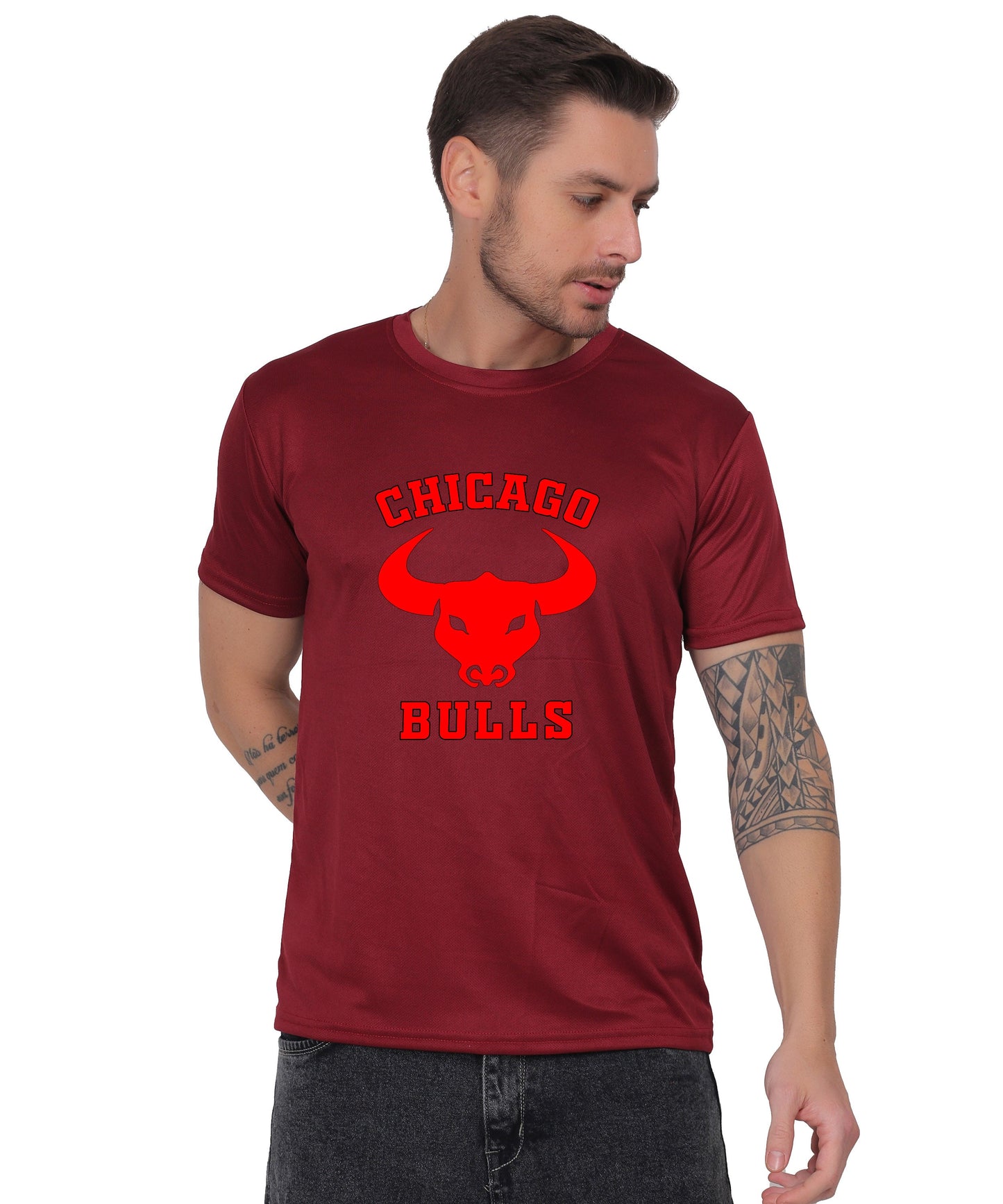Chicago Bulls NBA Basketball Team Logo T-Shirt, Cotton, Short Sleeve, Regular Fit
