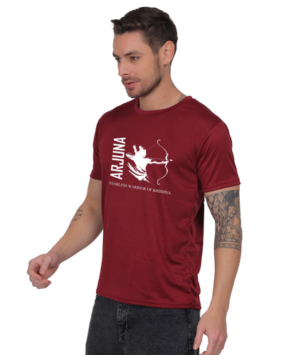 Arjuna Warrior of Krishna Graphic T-Shirt, Cotton, Short Sleeve, Round Neck