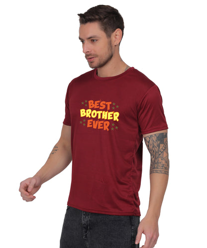 Best Brother Ever Graphic T-Shirt, Black Cotton, Crew Neck