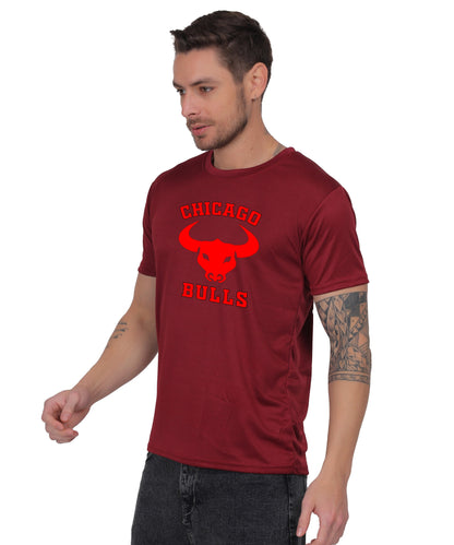 Chicago Bulls NBA Basketball Team Logo T-Shirt, Cotton, Short Sleeve, Regular Fit