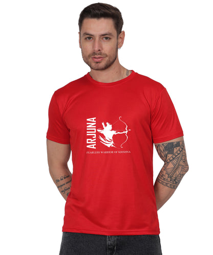 Arjuna Warrior of Krishna Graphic T-Shirt, Cotton, Short Sleeve, Round Neck