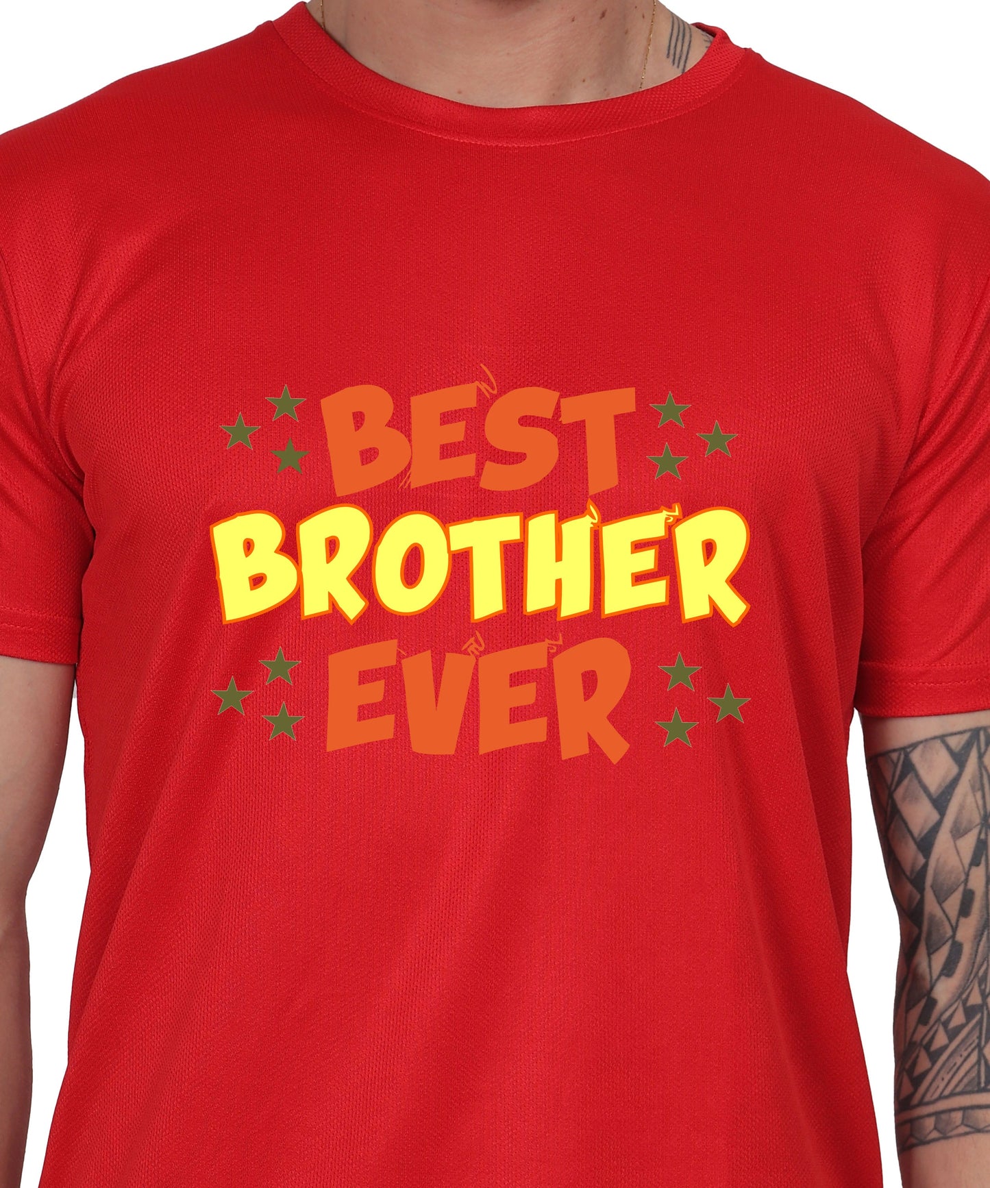 Best Brother Ever Graphic T-Shirt, Black Cotton, Crew Neck