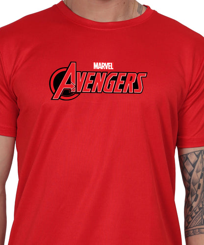 Avengers Graphic Print Cotton T-Shirt, Black, Round Neck, Short Sleeve, Casual Wear