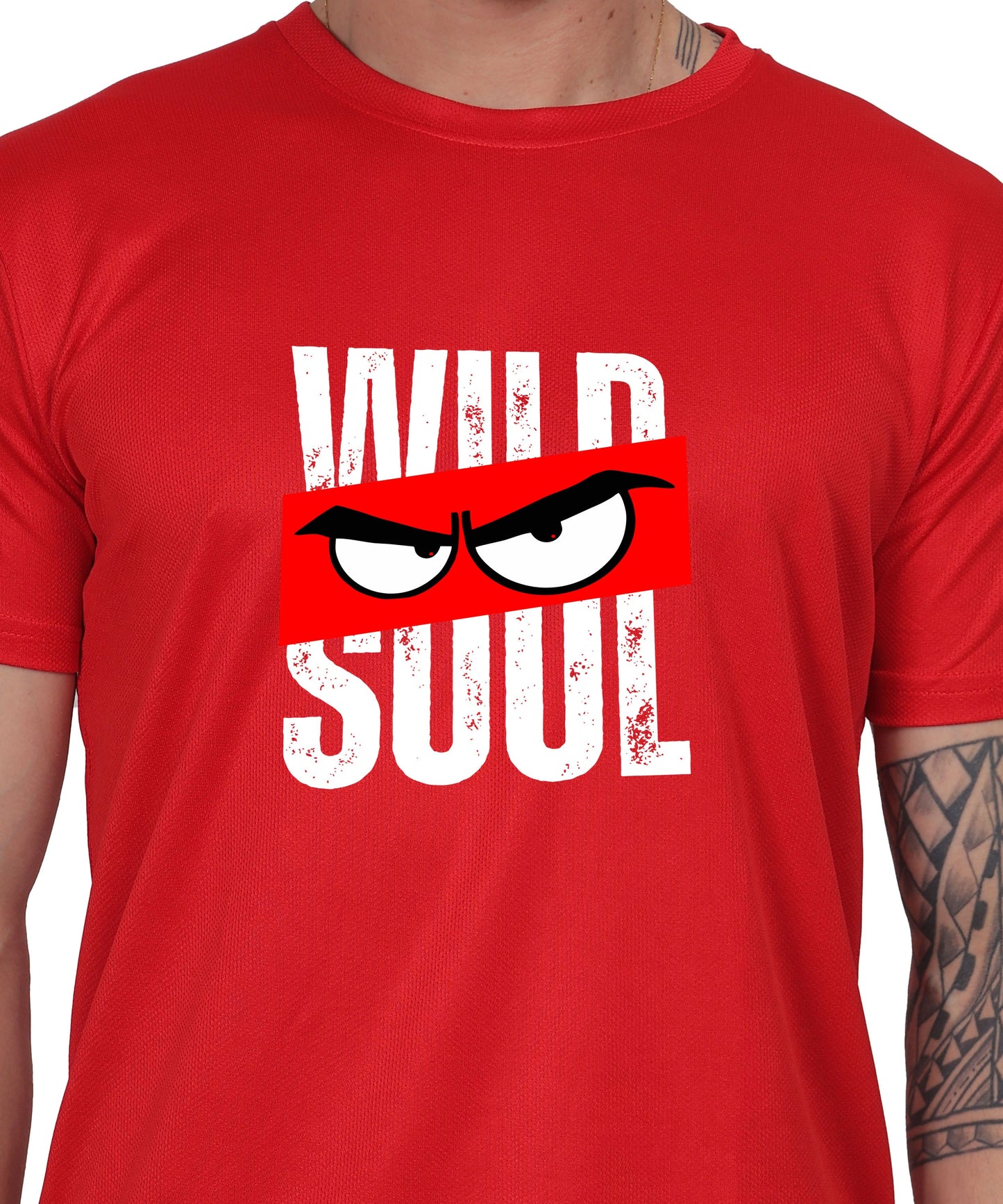 Graphic Print T-Shirt, Cotton, Angry Eyes Design