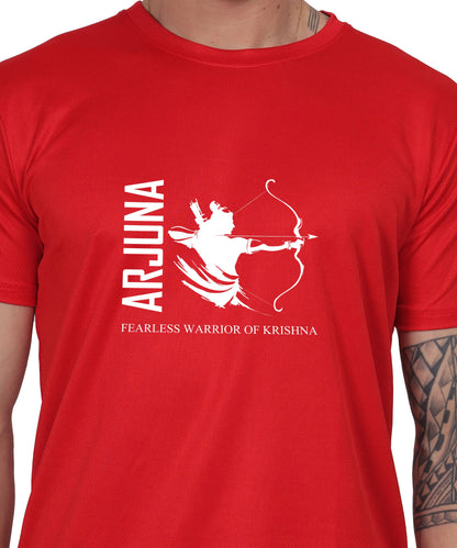 Arjuna Warrior of Krishna Graphic T-Shirt, Cotton, Short Sleeve, Round Neck
