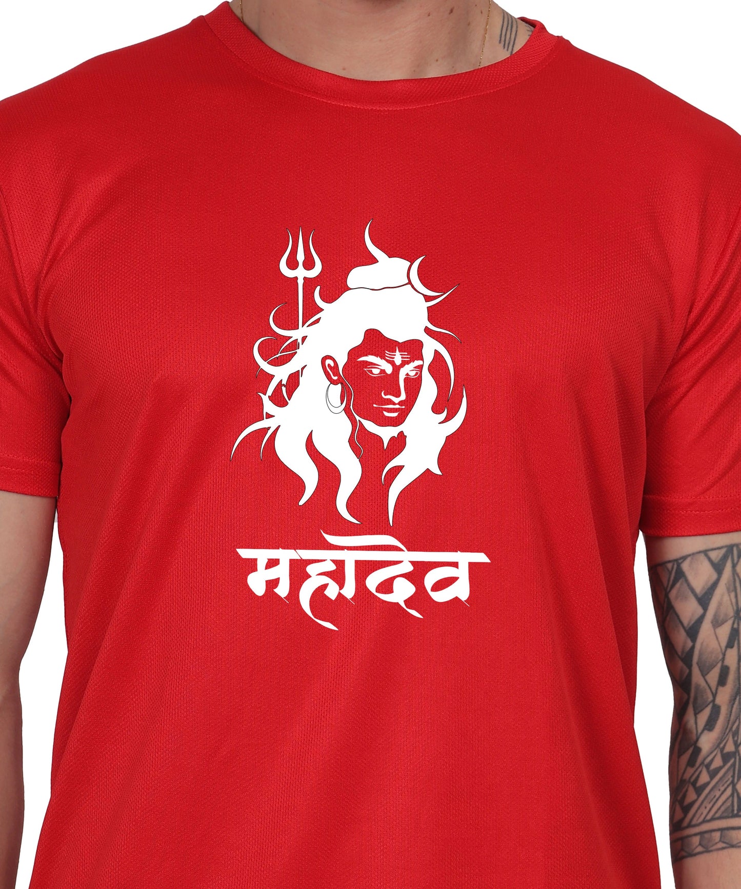 Mahadev Graphic Print Cotton T-Shirt, Round Neck, Short Sleeve
