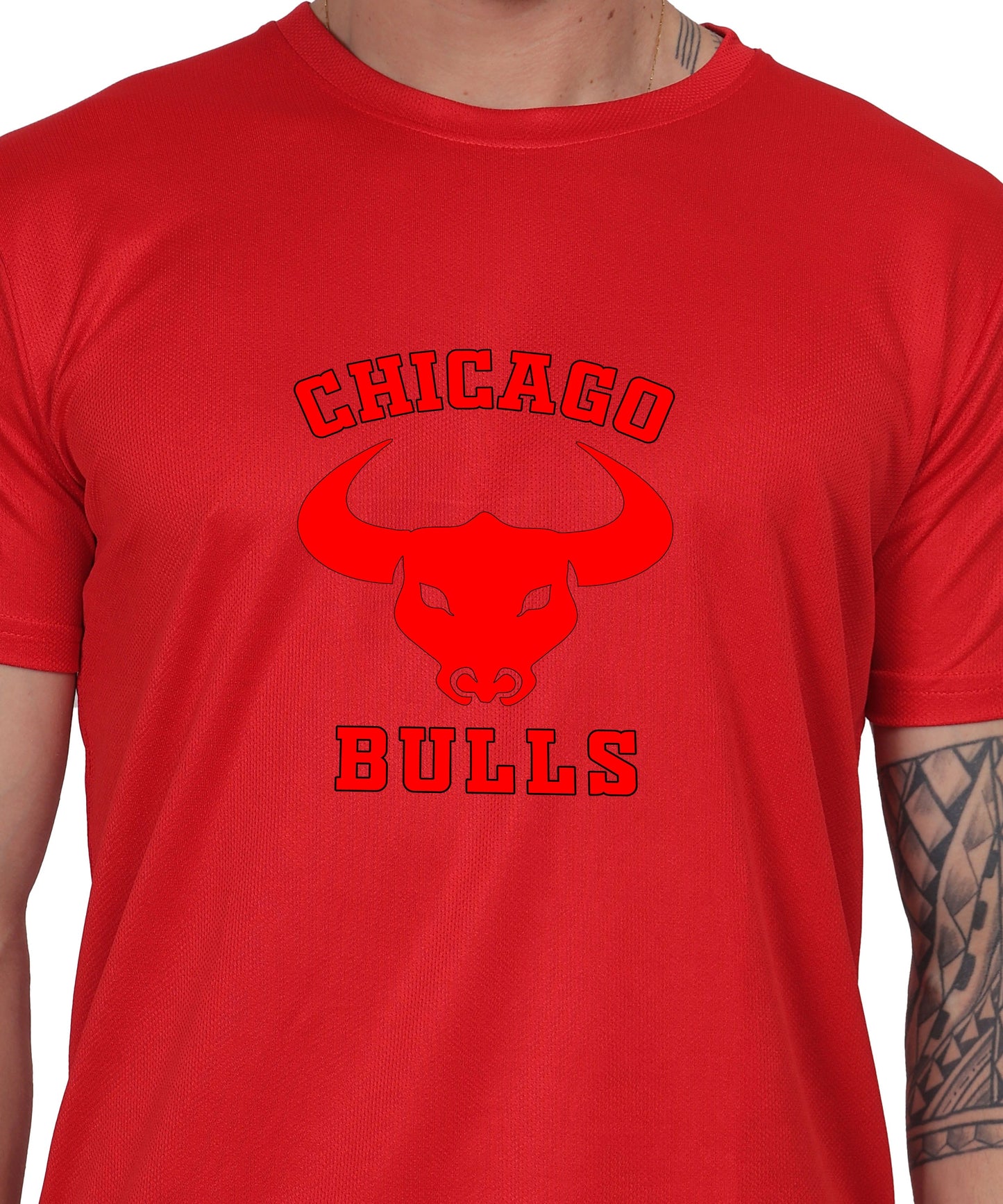 Chicago Bulls NBA Basketball Team Logo T-Shirt, Cotton, Short Sleeve, Regular Fit