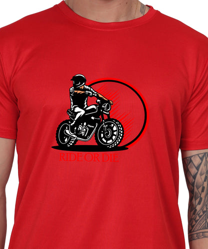 Ride or Die Motorcycle Graphic T-Shirt, Cotton, Short Sleeve, Regular Fit