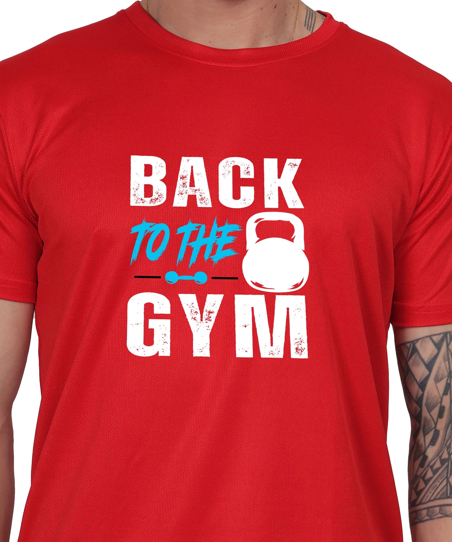 Back to the Gym Workout T-Shirt, Cotton, Short Sleeve, Regular Fit, Graphic Print Design