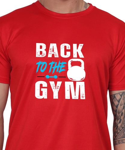 Back to the Gym Workout T-Shirt, Cotton, Short Sleeve, Regular Fit, Graphic Print Design