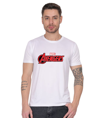 Avengers Graphic Print Cotton T-Shirt, Black, Round Neck, Short Sleeve, Casual Wear
