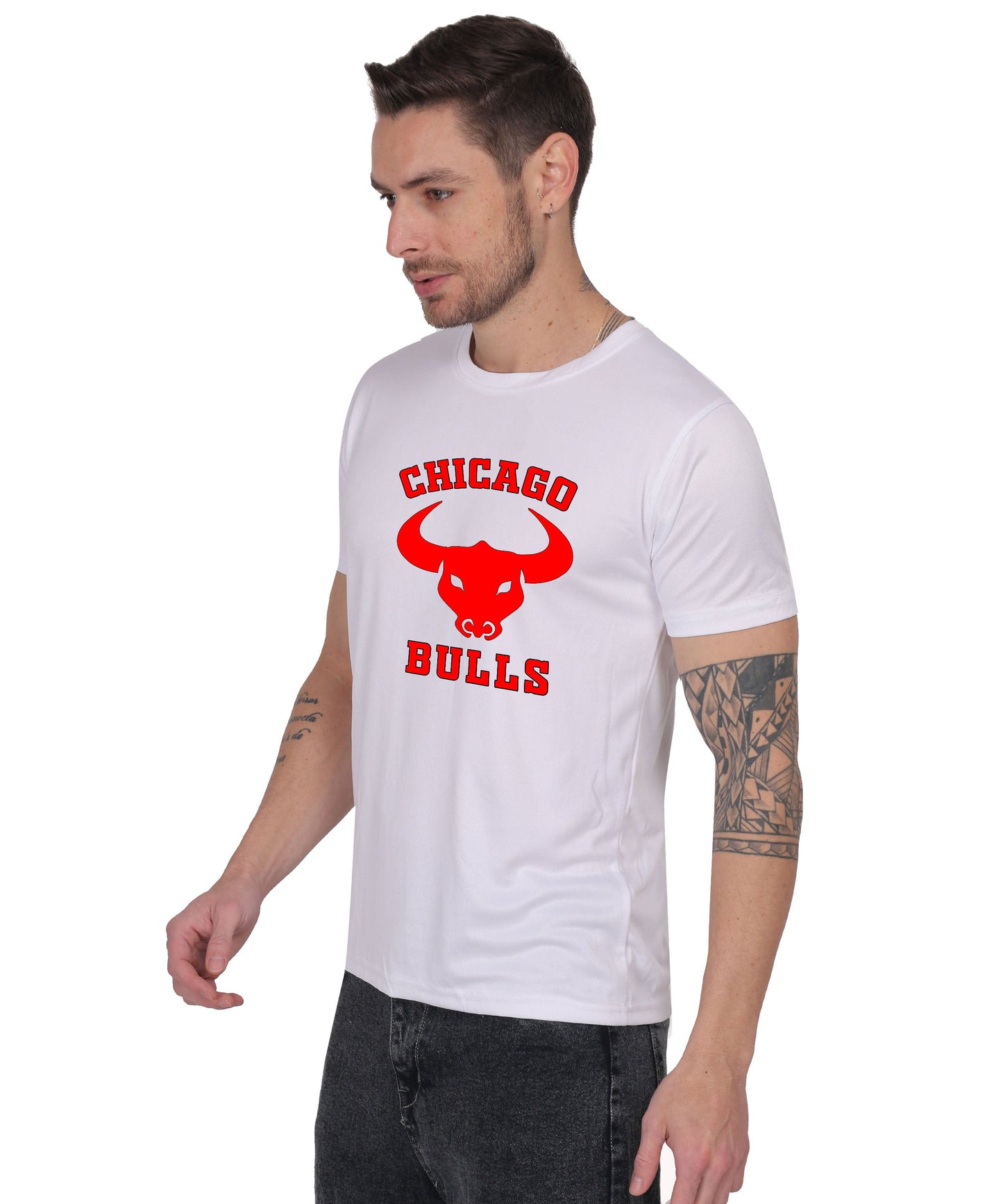 Chicago Bulls NBA Basketball Team Logo T-Shirt, Cotton, Short Sleeve, Regular Fit