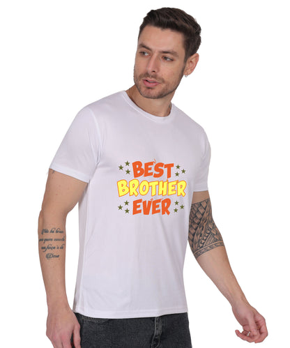 Best Brother Ever Graphic T-Shirt, Black Cotton, Crew Neck
