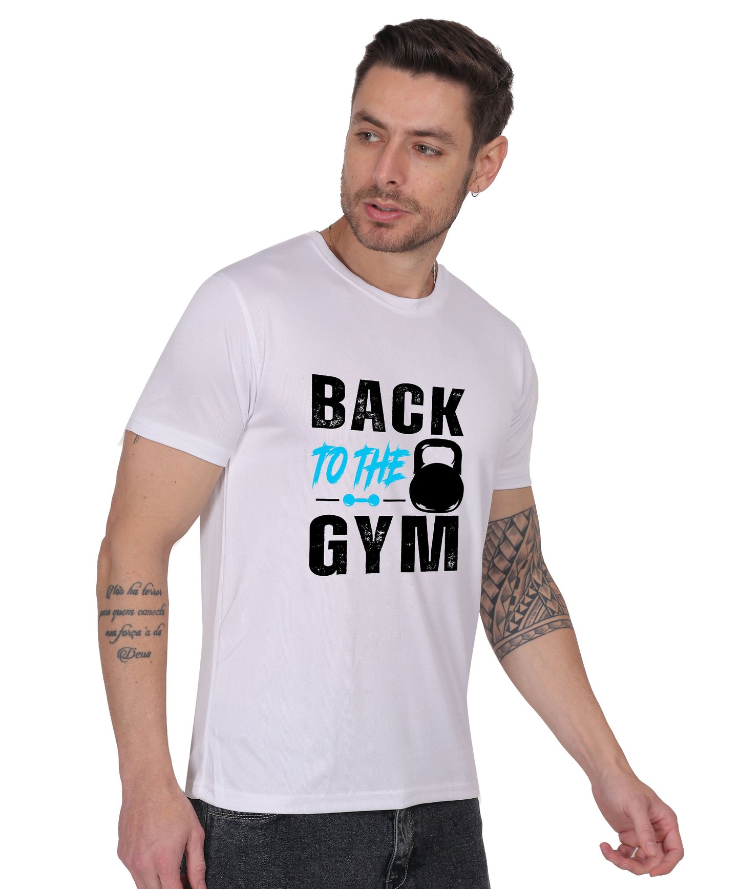 Back to the Gym Workout T-Shirt, Cotton, Short Sleeve, Regular Fit, Graphic Print Design