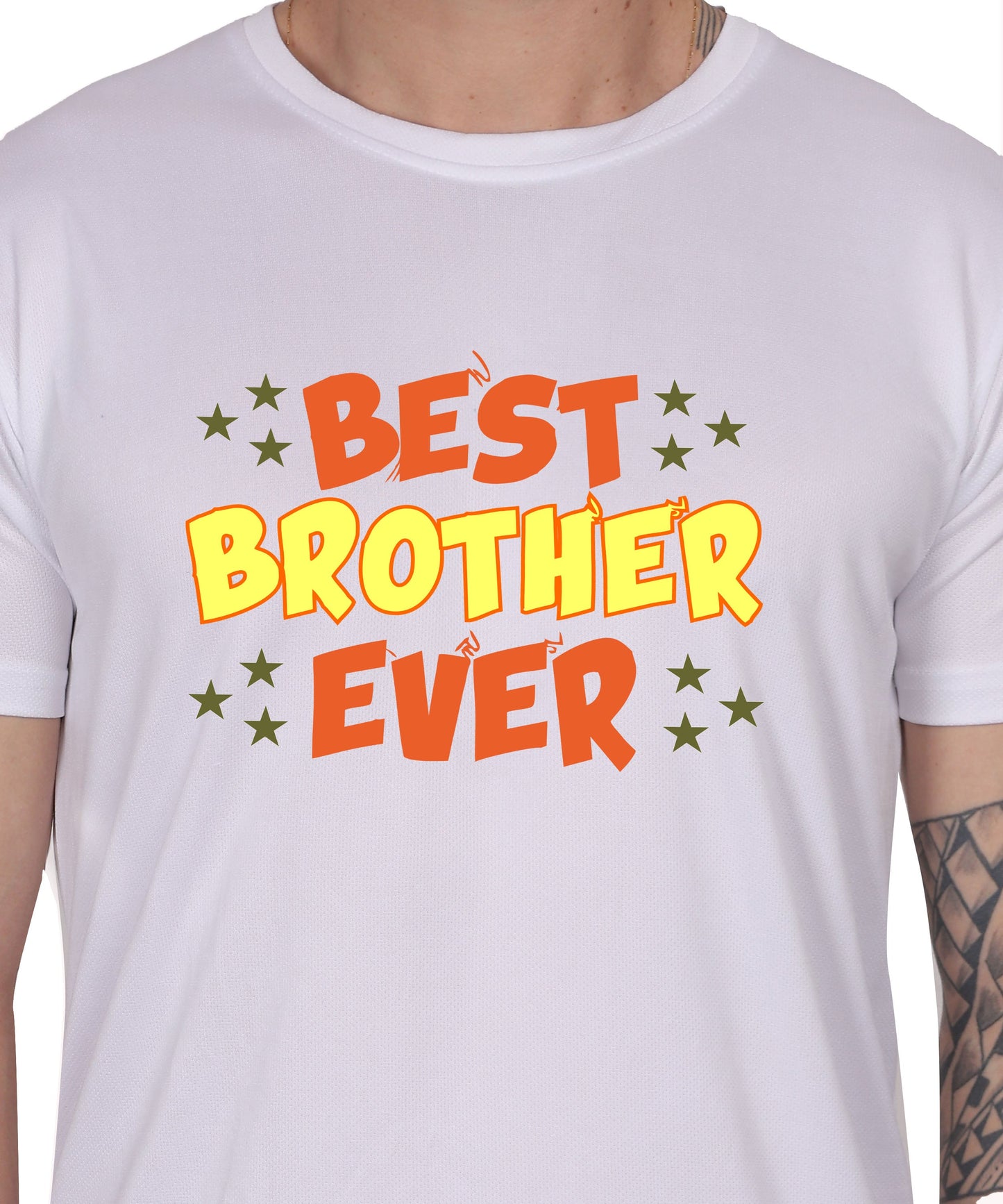 Best Brother Ever Graphic T-Shirt, Black Cotton, Crew Neck