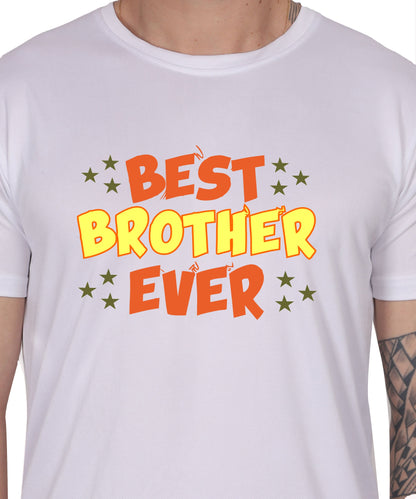Best Brother Ever Graphic T-Shirt, Black Cotton, Crew Neck