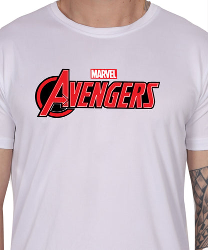 Avengers Graphic Print Cotton T-Shirt, Black, Round Neck, Short Sleeve, Casual Wear