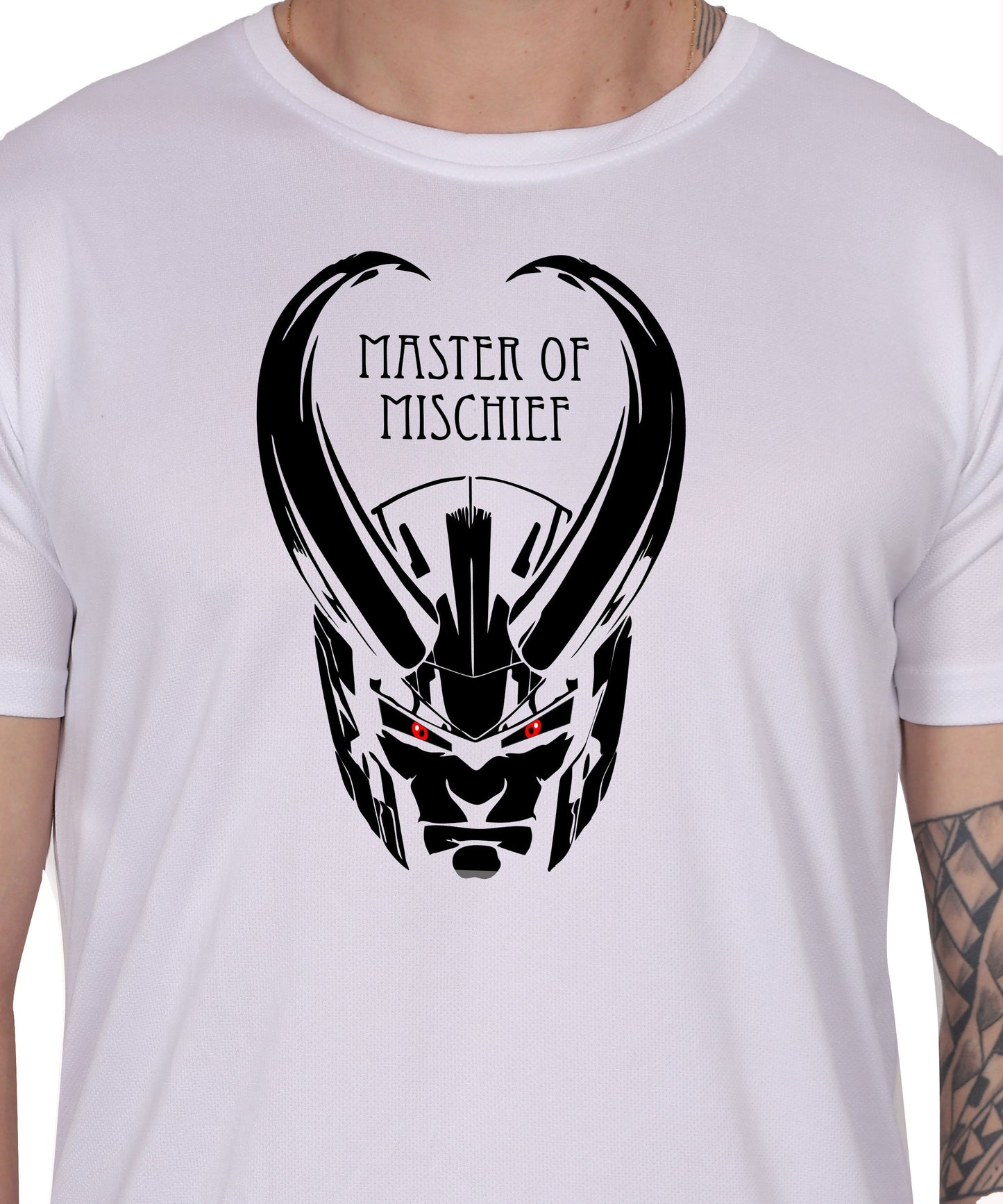Generic Master of Mischief Graphic T-Shirt, Black Cotton, Short Sleeve, Regular Fit, Crew Neck
