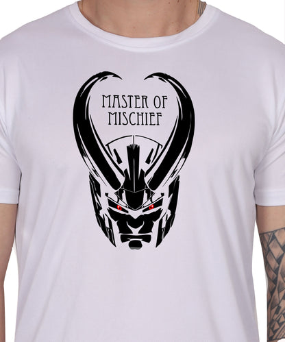 Generic Master of Mischief Graphic T-Shirt, Black Cotton, Short Sleeve, Regular Fit, Crew Neck