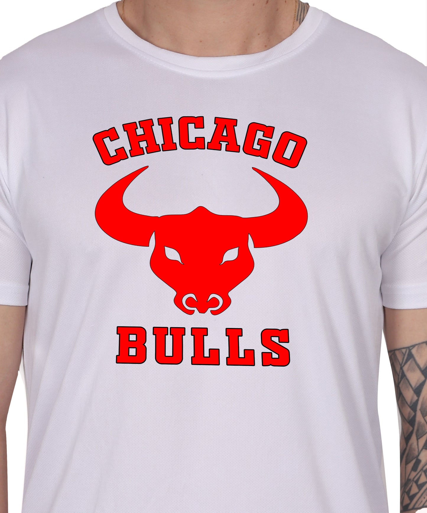 Chicago Bulls NBA Basketball Team Logo T-Shirt, Cotton, Short Sleeve, Regular Fit