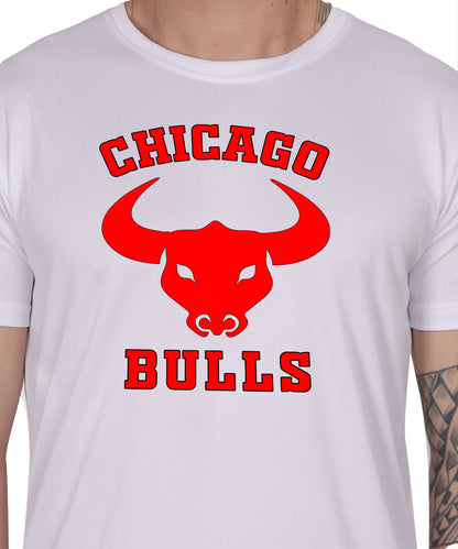 Chicago Bulls NBA Basketball Team Logo T-Shirt, Cotton, Short Sleeve, Regular Fit